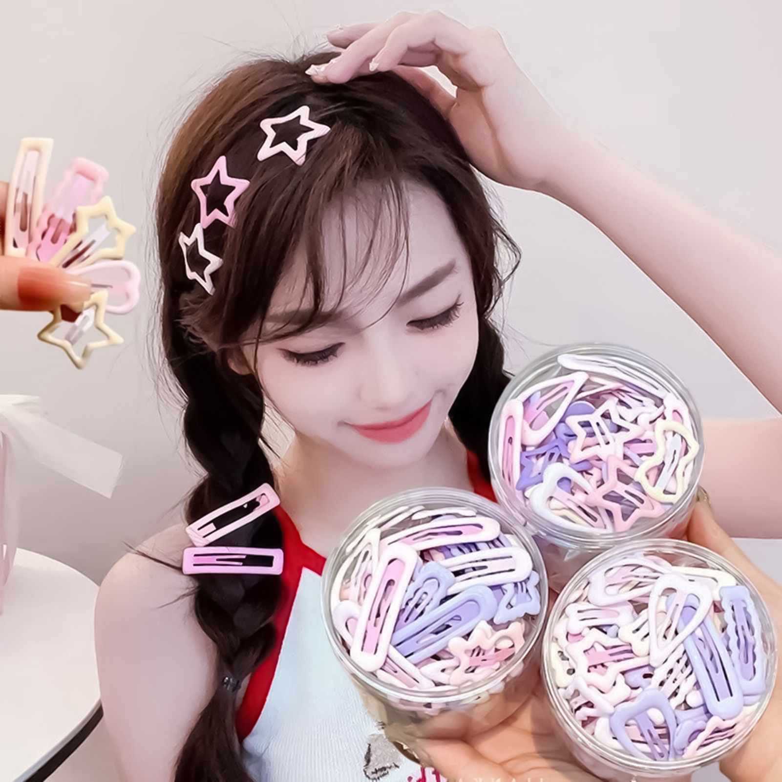Korean Daily Lifestyle - 3 buah pin hiasan kepala gaya