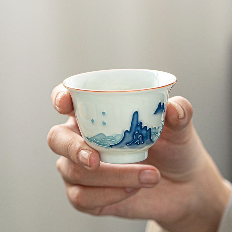 Cangkir teh Kung Fu lukisan ta - Celadon Ceramic Cup ulasan dan harga