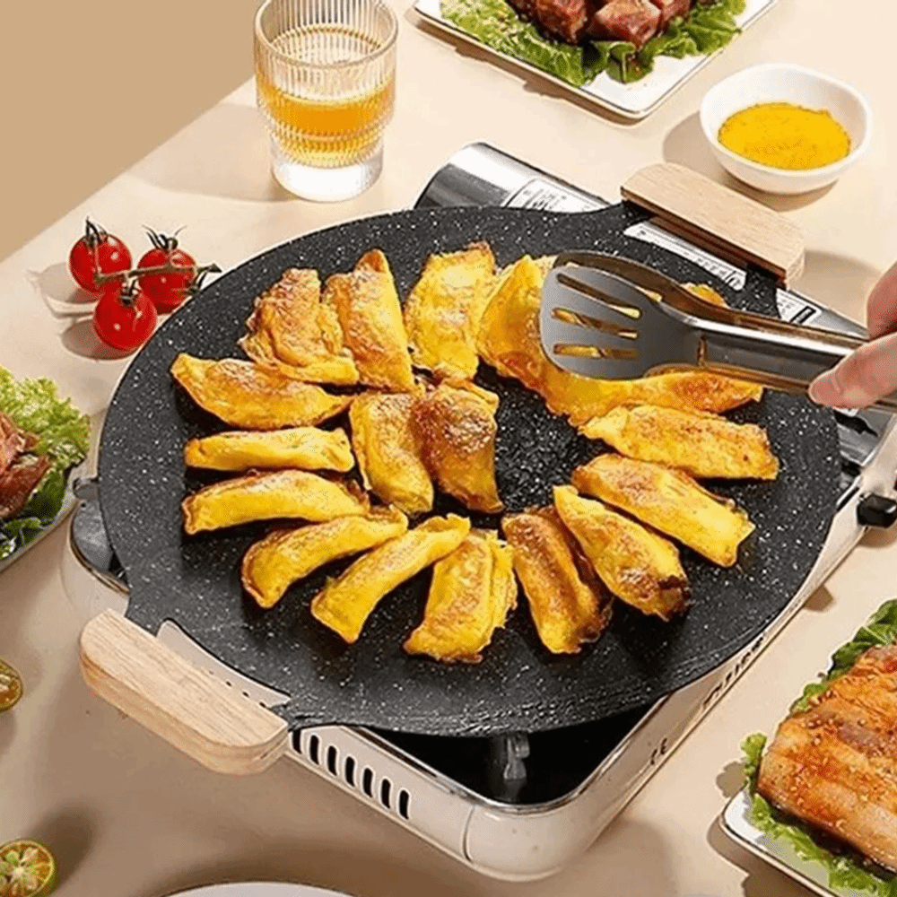 30/32/34/36/38cm Wajan Panggan - Korean Bbq Grill ulasan dan harga
